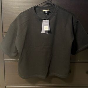 Black Cropped Sweatshirt